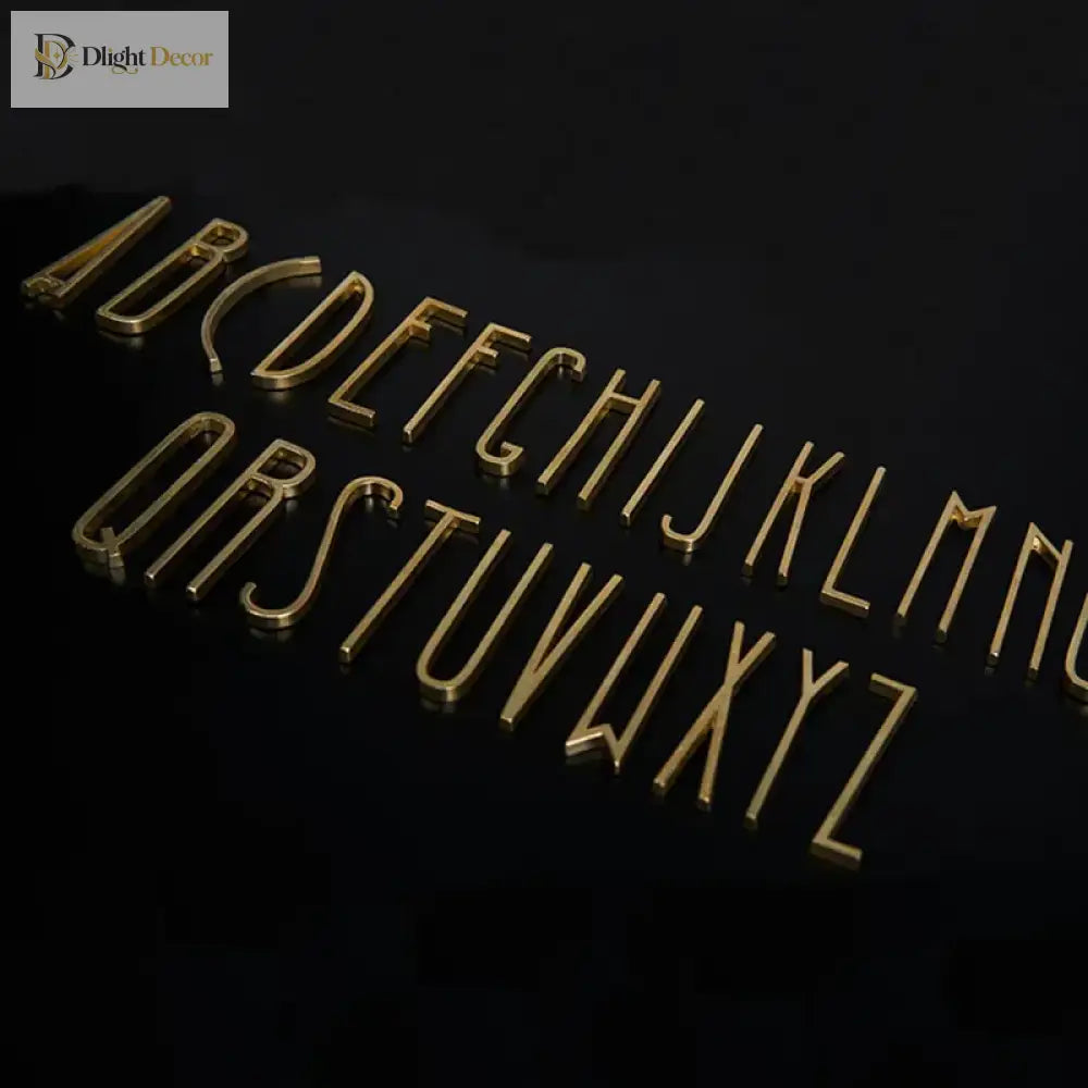 5mm Brass Letters – DIY Wall Decorative Name Signs for Business Shops and Doors Brass Letters