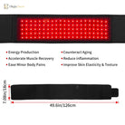 Black light therapy belt featuring a rectangular red LED light panel