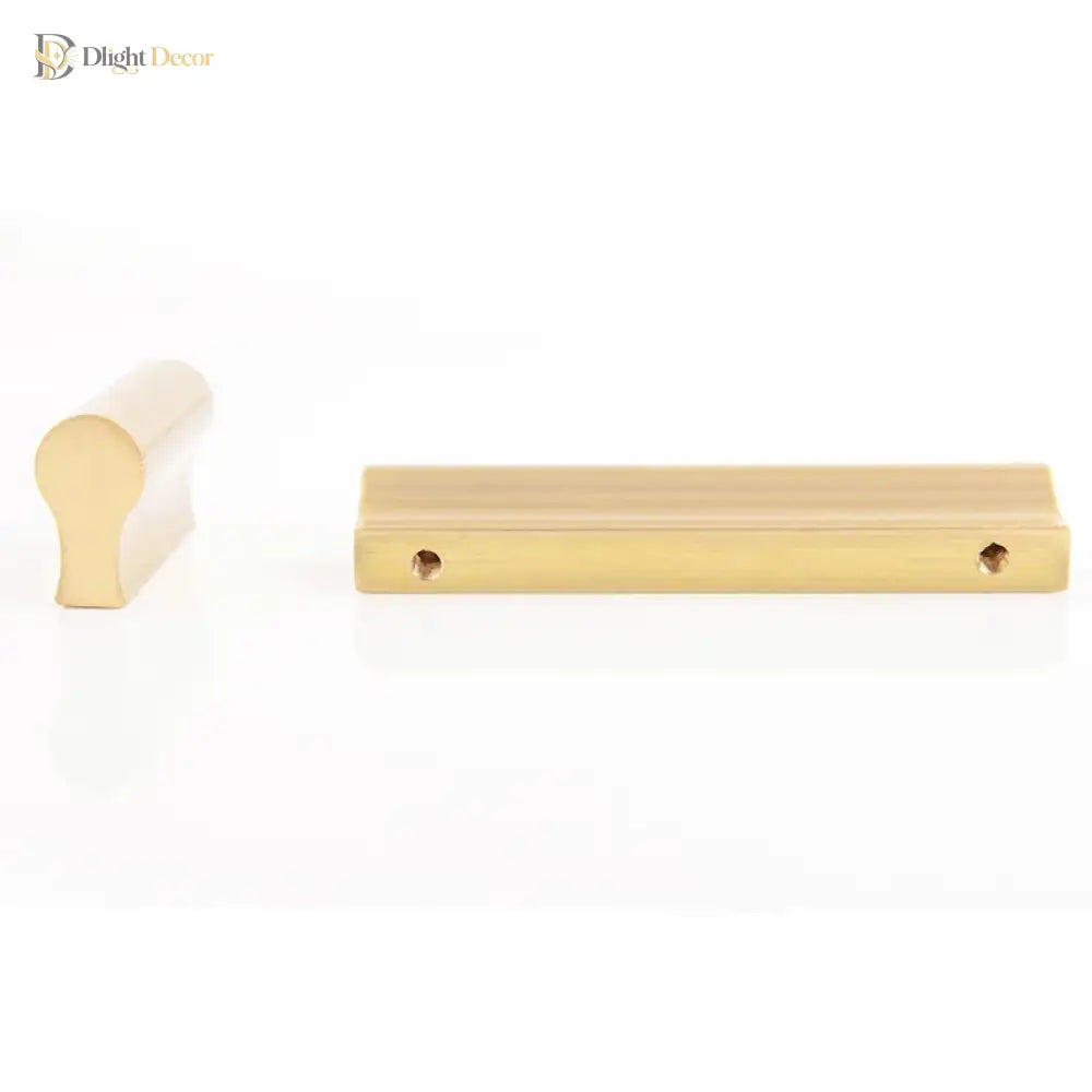 6pcs Solid Brass Cabinet Handles and Knobs – European Wardrobe Pulls and Drawer Bars Pulls