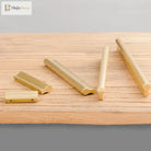 6pcs Solid Brass Cabinet Handles and Knobs – European Wardrobe Pulls and Drawer Bars Pulls