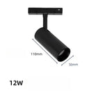 LED Embedded Magnetic Track Light - 6W/12W/18W/24W Folding Grille Spotlight 12W Spotlight / Warm white 3000K / CHINA