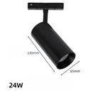 LED Embedded Magnetic Track Light - 6W/12W/18W/24W Folding Grille Spotlight 24W Spotlight / Natural white 4000K / CHINA