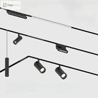 LED Embedded Magnetic Track Light - 6W/12W/18W/24W Folding Grille Spotlight ceiling light