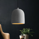 Hadley Industrial Pendant Lamp: Grey Cement Dome For Vintage Charm