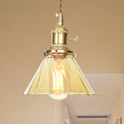 Beth’s Amber Ruffle Glass Pendant - Retro Kitchen Light Lights