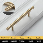Solid Brass Kitchen Cabinet Handles – Modern Bar Pulls for Drawers and Wardrobes 100mm Handles