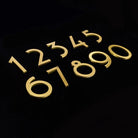 Golden Brass Door Numbers – Custom Decorative Wall Figures for Villas Hotels and Dormitories (5cm/7cm)