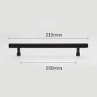 Gold and Black Brass T-Bar Handles – Straight Line Cabinet Pulls and Wardrobe Knobs TB9013-B210 Handles