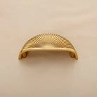 Brass Shell Drawer Knobs – Nordic Antique Round Cabinet Handles for TV Stands and Wine Cases 80x40mm knob