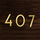 Golden Brass Door Numbers – Custom Decorative Wall Figures for Villas Hotels and Dormitories (5cm/7cm)