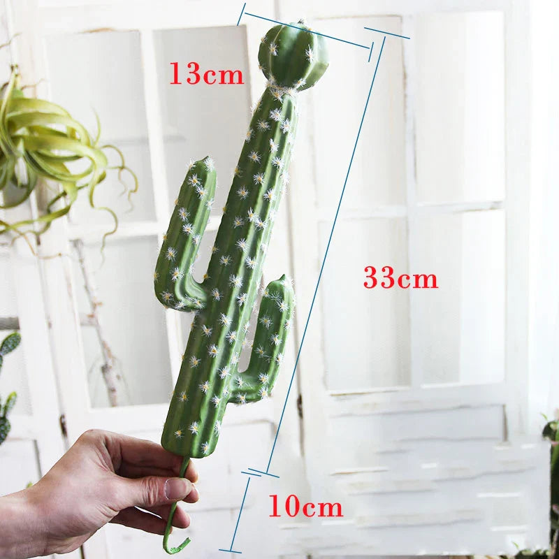 Dlight Decor 43cm Desert Cactus Plant with Foam Thorn Ball for Home and Garden Decor 43cm A