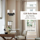 Vintage Industrial 2 - Light Bathroom Vanity Light Fixtures - Matte Black Metal And Glass Sconces