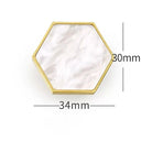 Modern Brass Shell Knobs – Colorful Cabinet Pulls for Wardrobes Dressers and Cupboards white B 34mm knob