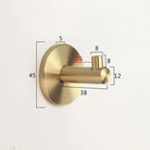 Brass Wall Hook – Gold and Black Towel Hanger for Bathroom Kitchen and Bedroom Storage wall Hook