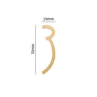 Golden Brass Door Numbers – Custom Decorative Wall Figures for Villas Hotels and Dormitories (5cm/7cm) 7cm 3