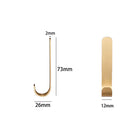 2pcs Brass Wall Hooks – Nail-Free Gold Adhesive Hangers for Towels Bags and Clothes small wall Hook