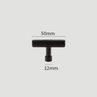 Gold and Black Brass T-Bar Handles – Straight Line Cabinet Pulls and Wardrobe Knobs TB9013-B50 Handles