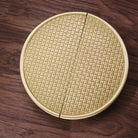 Gold Round Brass Cabinet Handles – Textured Braided Pattern Pulls for Wardrobes Bookcases and Wine Cabinets Knob