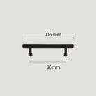 Gold and Black Solid Brass Handles – Straight Line Cabinet T-Bar and Wardrobe Pulls TB9013-B156 Handles