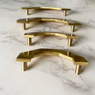 Gold Brass Octagon Cabinet Handles – Large Wardrobe Pulls and Bookcase Knobs (1 Pair) Handles