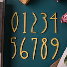 Golden Brass Door Numbers – Custom Decorative Wall Figures for Villas Hotels and Dormitories (5cm/7cm)