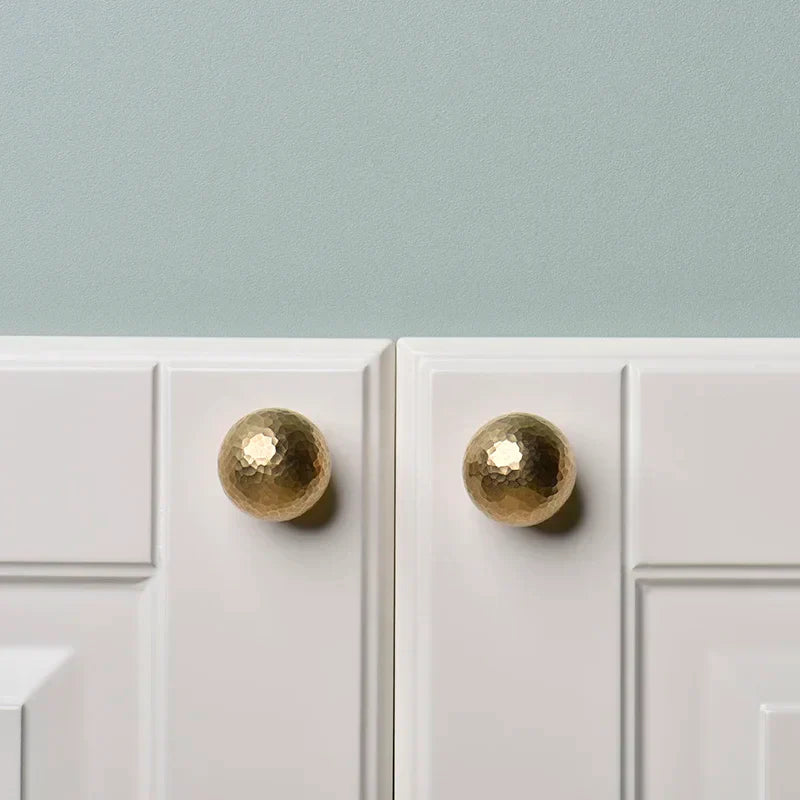 Brass Ball Cabinet Knobs – Modern Wardrobe Handles and Dresser Pulls Knob