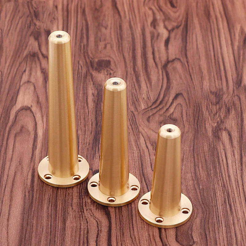 Solid Brass Furniture Leg – Adjustable Gold Cabinet Holder for Sofas TV Stands and Cupboards Cabinet Legs
