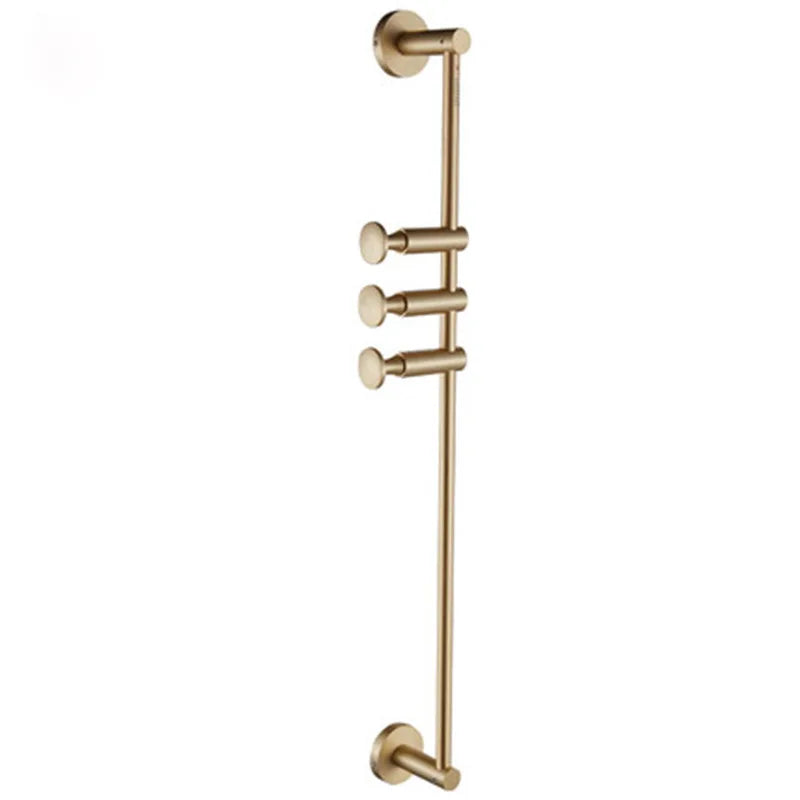 European Brass Wall Hook – 60cm Towel and Cloth Hanger for Bedroom and Washroom Storage 3-hooks wall Hook