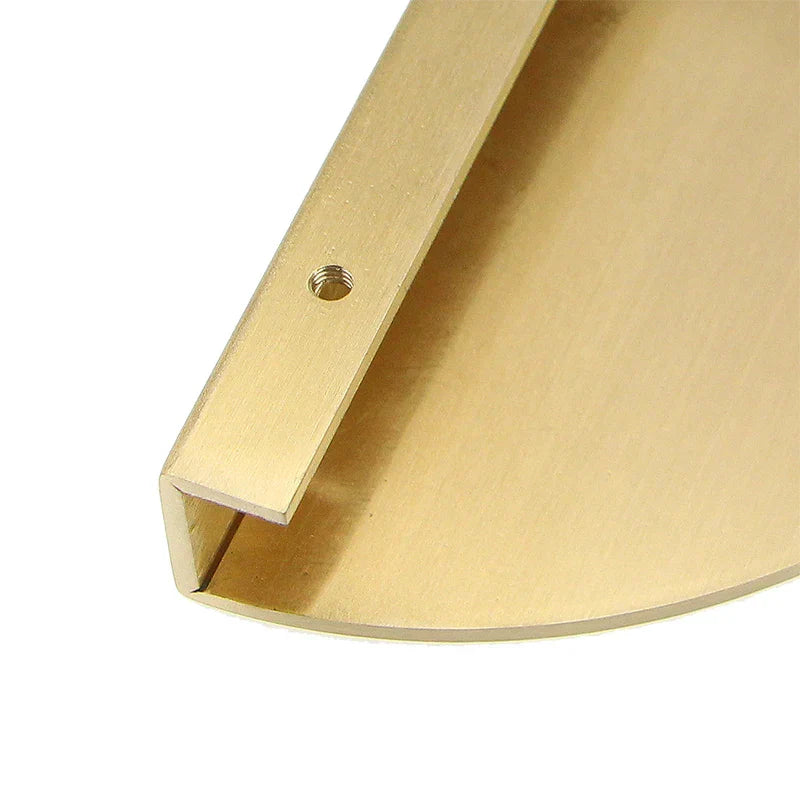 Half-Round Solid Brass Cabinet Pull – European Drawer and Wardrobe Pull for Furniture Door Pull