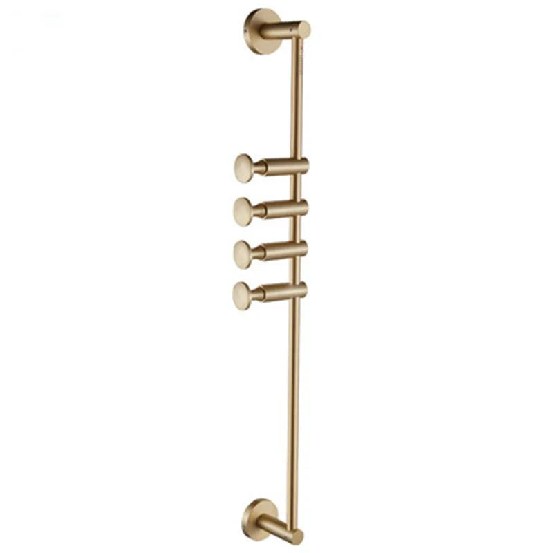 European Brass Wall Hook – 60cm Towel and Cloth Hanger for Bedroom and Washroom Storage 4-hooks wall Hook