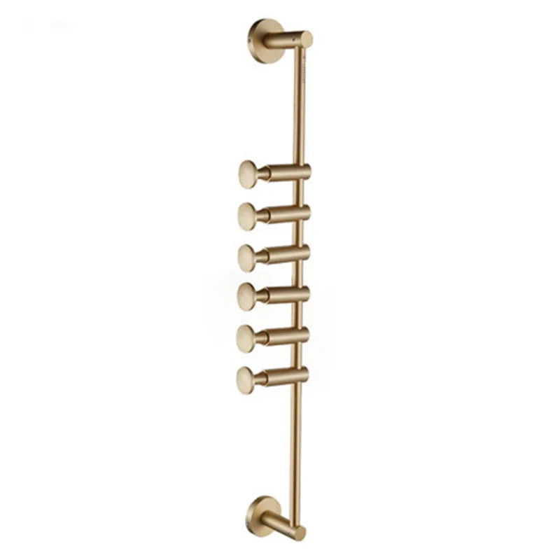 European Brass Wall Hook – 60cm Towel and Cloth Hanger for Bedroom and Washroom Storage 6-hooks wall Hook