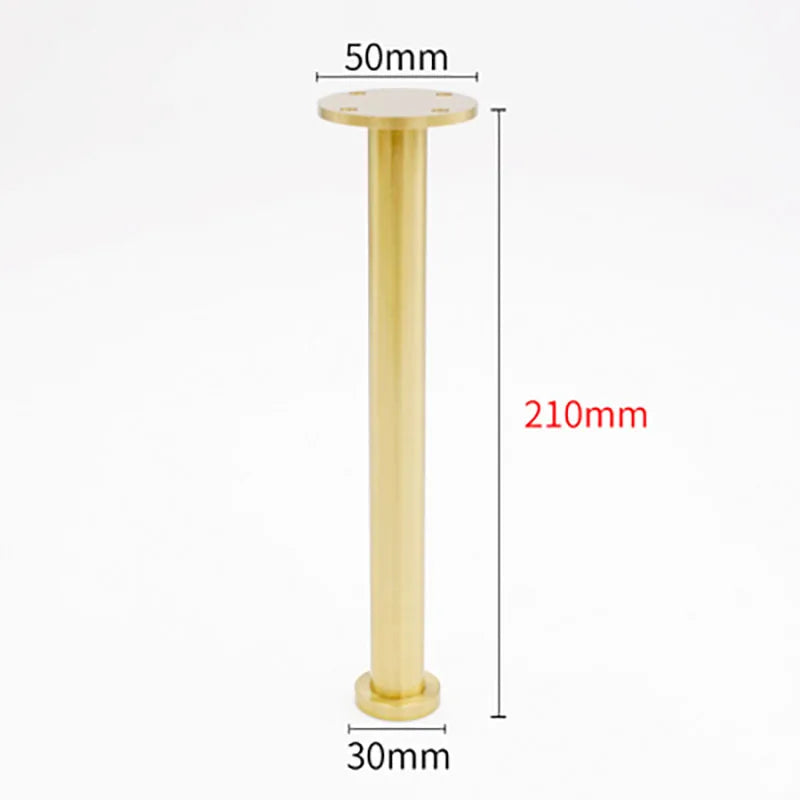 Solid Brass Cabinet Leg – Gold Furniture Feet for Kitchen TV Stands and Cupboards 210mm height Cabinet Legs