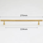Gold and Black Brass T-Bar Handles – Straight Line Cabinet Pulls and Wardrobe Knobs TB9013-G270 Handles