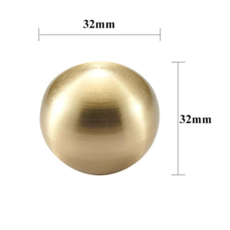 Brass Ball Cabinet Knobs – Modern Wardrobe Handles and Dresser Pulls 32mm / 1 piece Knob