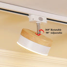 12W Nordic Wooden LED Track Light - COB Ceiling Spotlight for Home and Store Decor ceiling light
