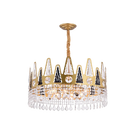 Elegant French Pastoral Golden Crystal Chandelier - Perfect For Living Rooms Dining Bedrooms And