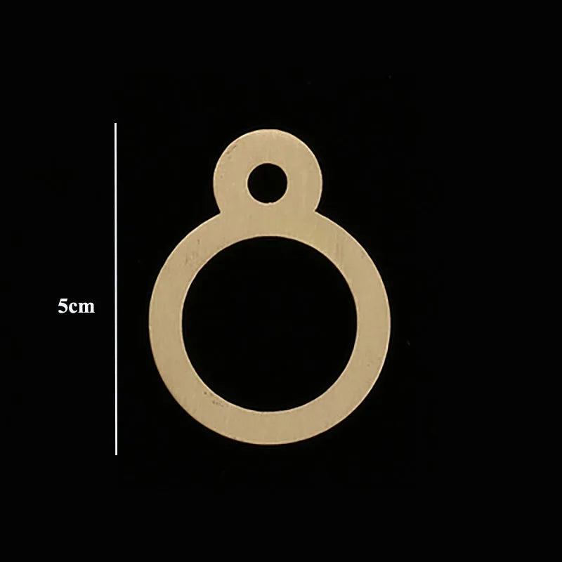 Golden Brass Door Numbers – Custom Decorative Wall Figures for Villas Hotels and Dormitories (5cm/7cm) 5cm 8