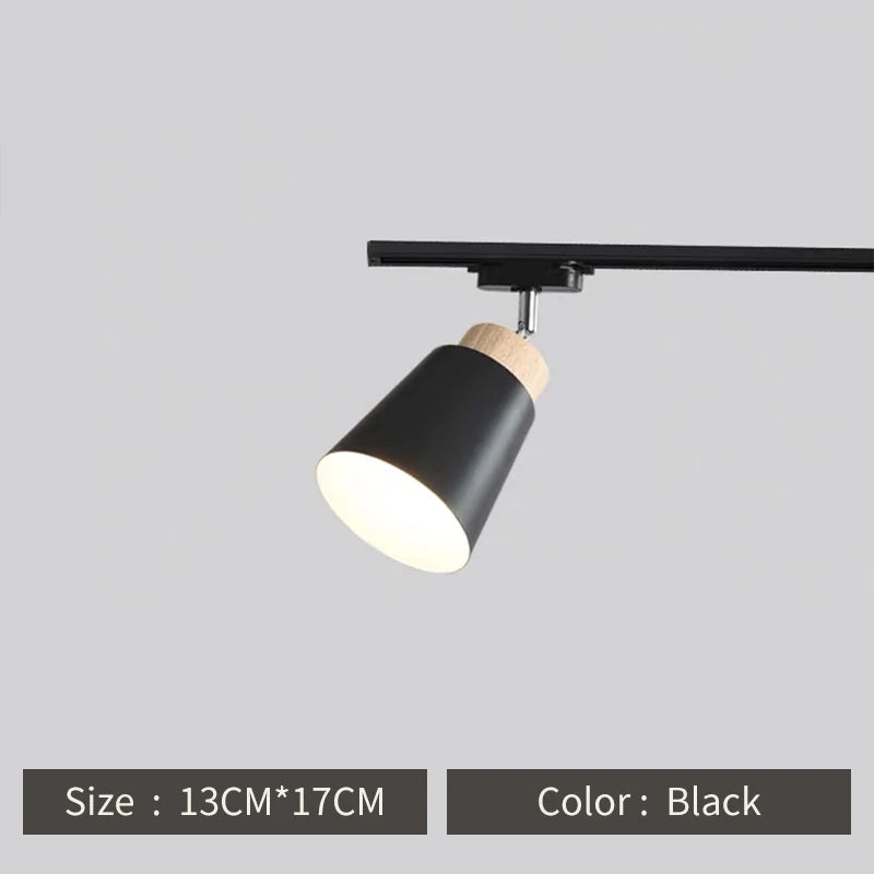 Macaron Nordic Track Light Modern COB Rail Spotlight Living Room Restaurant Wooden Ceiling Lights Commercial Shop Light
