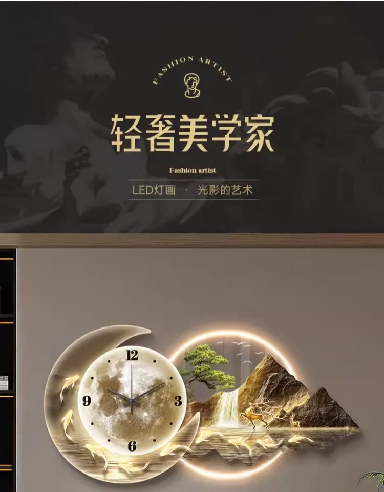 Dlight Decor Nordic Clock Wall Art for Modern Homes Wall Art