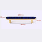 Brass and Acrylic Cabinet Handles – Colorful European Wardrobe Pulls for Furniture (96/128mm Hole Distance) 130mm F