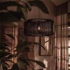 Wabi - Sabi Vintage Rattan Pendant Light - Hand - Woven Japanese Style Elegance For Dining Room