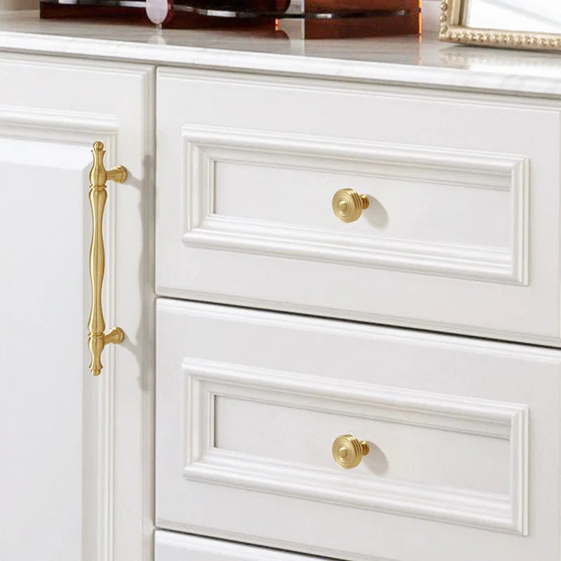 Gold Brass Cabinet Bar Handle – American Vintage Drawer Pull and Wardrobe Knob Handles