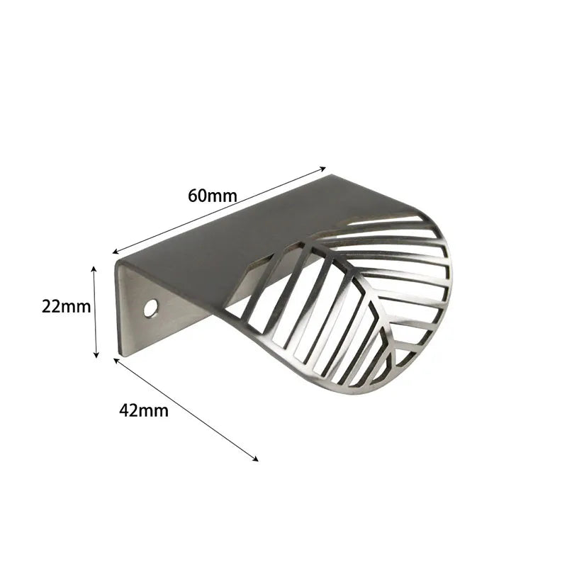 Leaf Shape Brass Handles – Hidden Knobs for Furniture Drawer Dresser and Wardrobe TS3001-S60 Knob