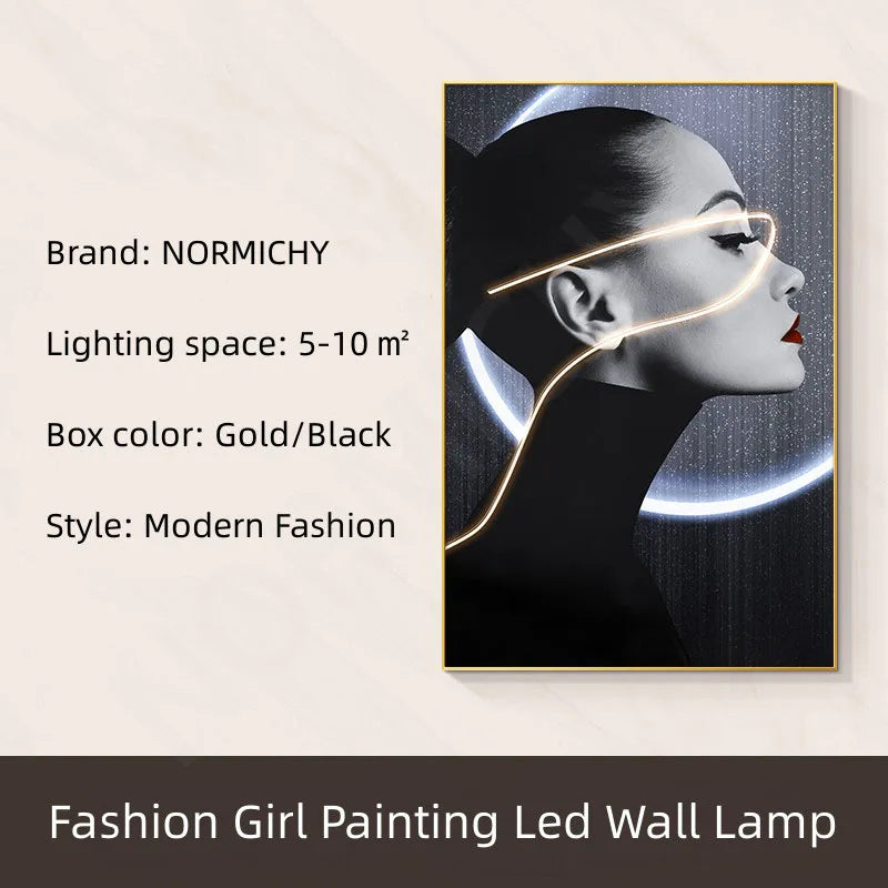 Dlight Decor Ceramic Art Wall Lamp for Interiors D / 120X30CM / Dimmable warm light|Black Border Wall Art
