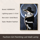 Dlight Decor Ceramic Art Wall Lamp for Interiors A / 100X50CM / Dimmable warm light|Black Border Wall Art