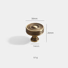 Antique Brass Furniture Cabinet Handle – American Vintage Wardrobe Knob and Drawer Pull 30mm knob Handles