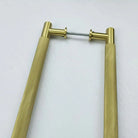 52cm Brass Knurled Door Handle – Gold Sliding Glass Door Pulls for Store Barn and Shower Room Handles