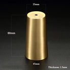High Brass Cabinet Leg Covers – Gold Chair Cups and Table Feet Protectors for Furniture D45 C35 H80 Cabinet Legs