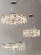 Elegant Chrome Stainless Steel K9 Crystal Chandelier - A Modern Luxury Lighting Fixture For Living