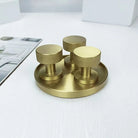 Knurled Brass Drawer Knobs – Textured Cabinet Handles and Furniture Pulls for Wardrobes 25x28mm knob